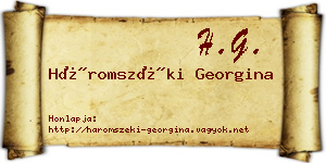 Háromszéki Georgina névjegykártya